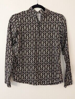 Icikuls Geometric Half-Zip Pullover